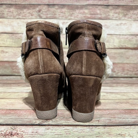 Aquatalia Brown Suede Christa Ankle Boots - Picture 6 of 10